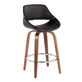 Fabrizzi - Fixed-Height Counter Stool - Round Footrest (Set of 2)