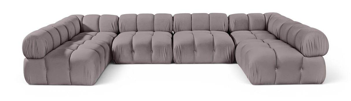 Orin - U-Shaped Velvet 6 Piece Modular Sectional