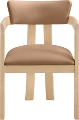 Lavrin - Vegan Leather Dining Arm Chair (Set of 2) - Natural Base