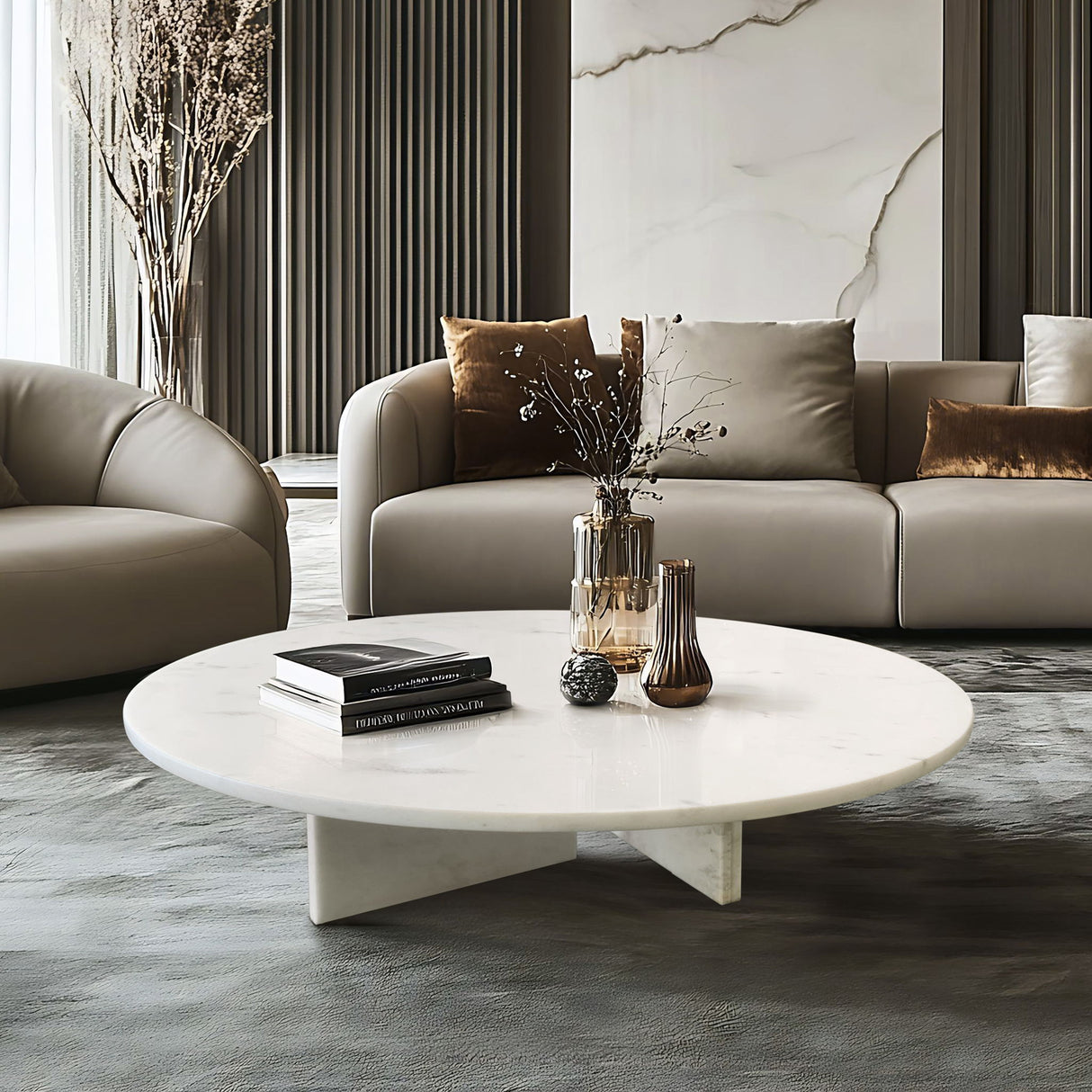 Luxury Coffee Table With Unique Veining, Unique Stone Design