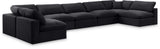 Comfy - 7 Piece Velvet Modular Armless Sectional