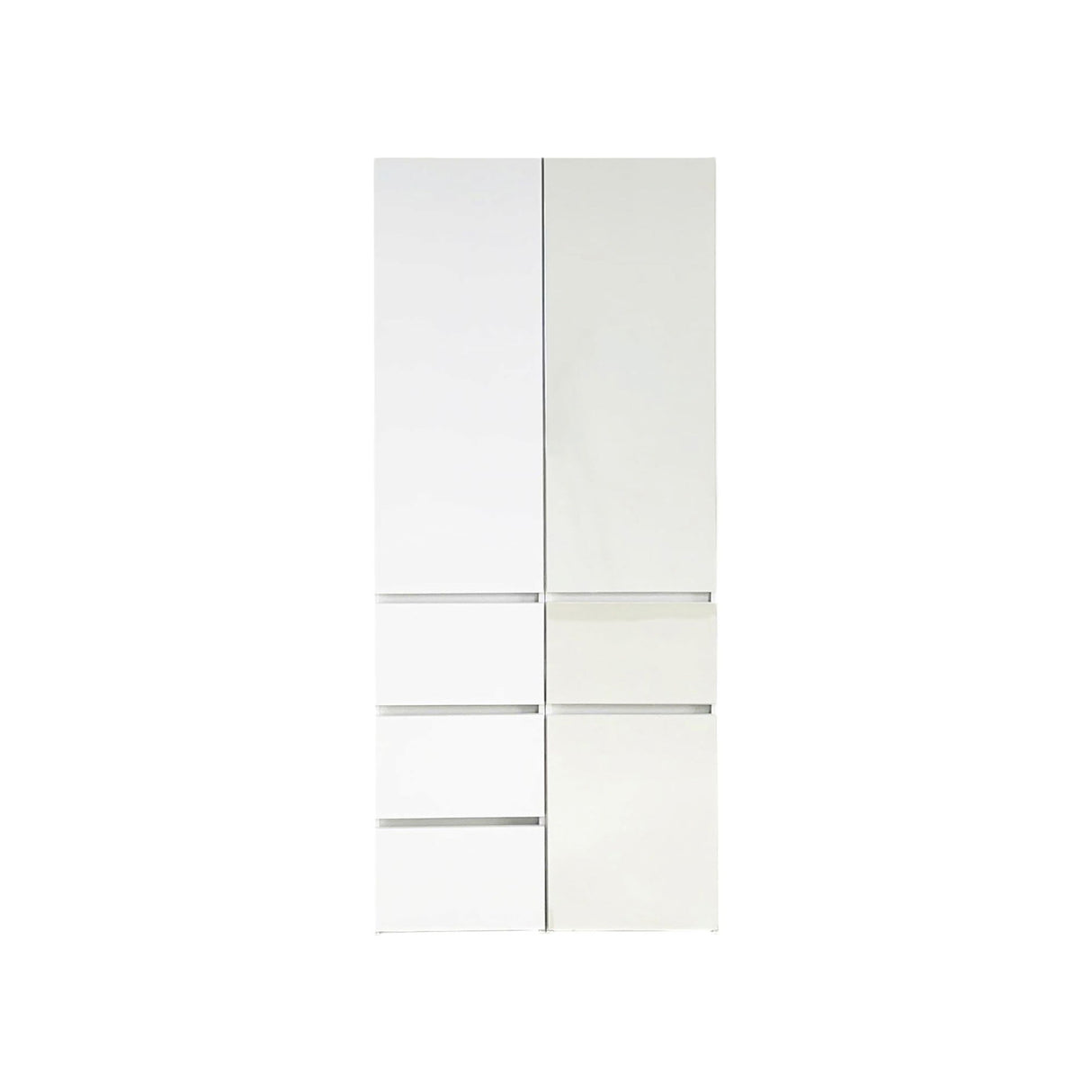 Elise - Modular Wood Closet System With Mirror In Customizable Storage Solution - White