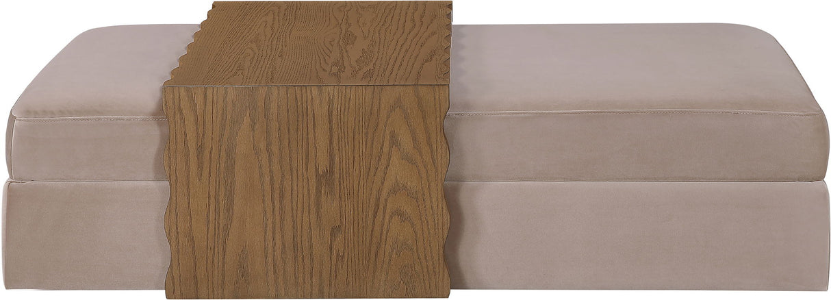 Woodra - Velvet Coffee Table/Ottoman