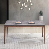 Bevis - Dining Table - Engineered Stone Top & Walnut