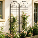 Metal Garden Trellis For Climbing Plants Outdoor Rustproof Plant Support Rose Trellis Netting Trellis