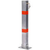 Square Parking Bollard Pole Barrier With Lock For Car Parking Protection And Home Garage Street Decor