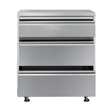 32 in. Stainless-Steel Outdoor Kitchen Cabinet with Three Drawers (KM-OKS-CAB3)