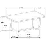 Sexton - Rectangular Dining Table With Base - Brown