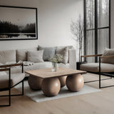 Fitch - Oak Veneer Coffee Table - 4 Legs