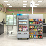 26 in. 1-Door Commercial Display Merchandiser Freezer 9 cu. ft. in White (MDF-1GD-9C-WH)