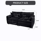 Modern Oversized Loveseat Sofa With Deep Seat And Diy Combination