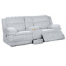 Contemporary Motion Loveseat With Console Storage