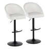 Matisse - Highback Adjustable Barstool With Rounded T Footrest (Set of 2) - Black Metal