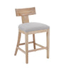 Upholstered Counter Height Bar Stools With Solid Rubber Wood Frame (Set of 2)