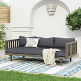 Claremont - 3 Seater Daybed Teak Acacia Wood Water Resistant Cushions