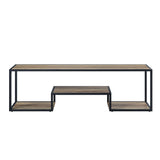 Idella - TV Stand - Rustic Oak & Black