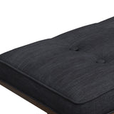 Tufted Bench: Seat With Button Tufting - Gray