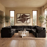 Hammond - Velvet Performance Fabric Upholstered 8 Piece U-Shaped Sectional