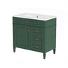 Bathroom Vanity With Sink, Rectangular Storage Cabinet & 2 Drawers And Tip Out Drawer