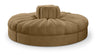 Rummi - Round Velvet Performance Fabric Upholstered 4 Piece Modular Sofa