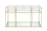 Uchenna - Sofa Table - Clear Glass & Gold