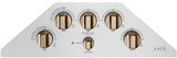 Café CGP95303MS2 gas cooktop control knobs detail