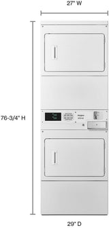 Whirlpool CGSP2958JQ commercial stacked gas dryers