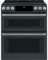 CHS950P3MD1 Café 30-Inch Smart Slide-In Induction Range Matte Black front view