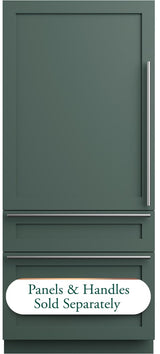 Café CIC36LK6ZII 36-inch panel-ready integrated bottom-freezer refrigerator, left swing