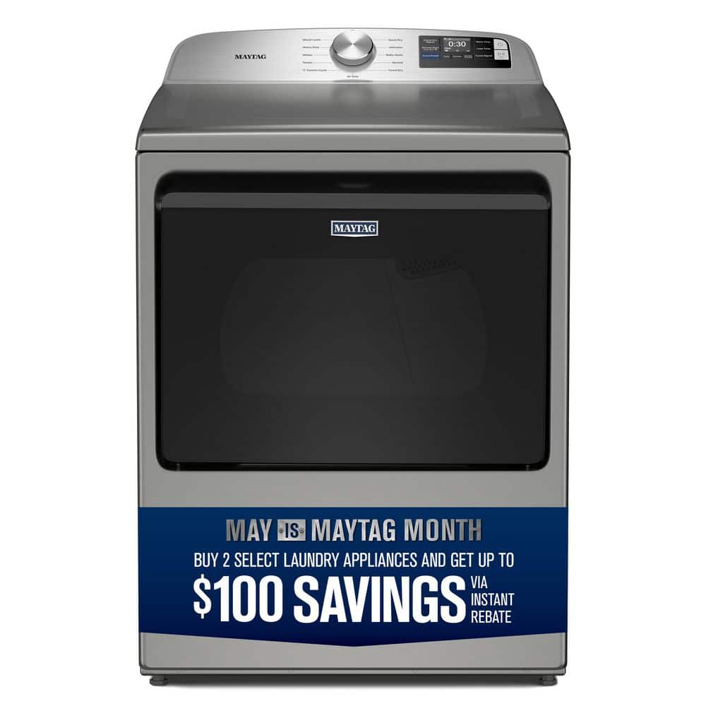 Maytag MGD6205RR Gas Dryer in Classic Silver