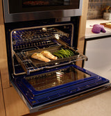 GE Profile 30 in. Combination Double Wall Oven with Convection, Air Fry, Steam, Sous Vide and Advantium Technology - PT9900SWSS