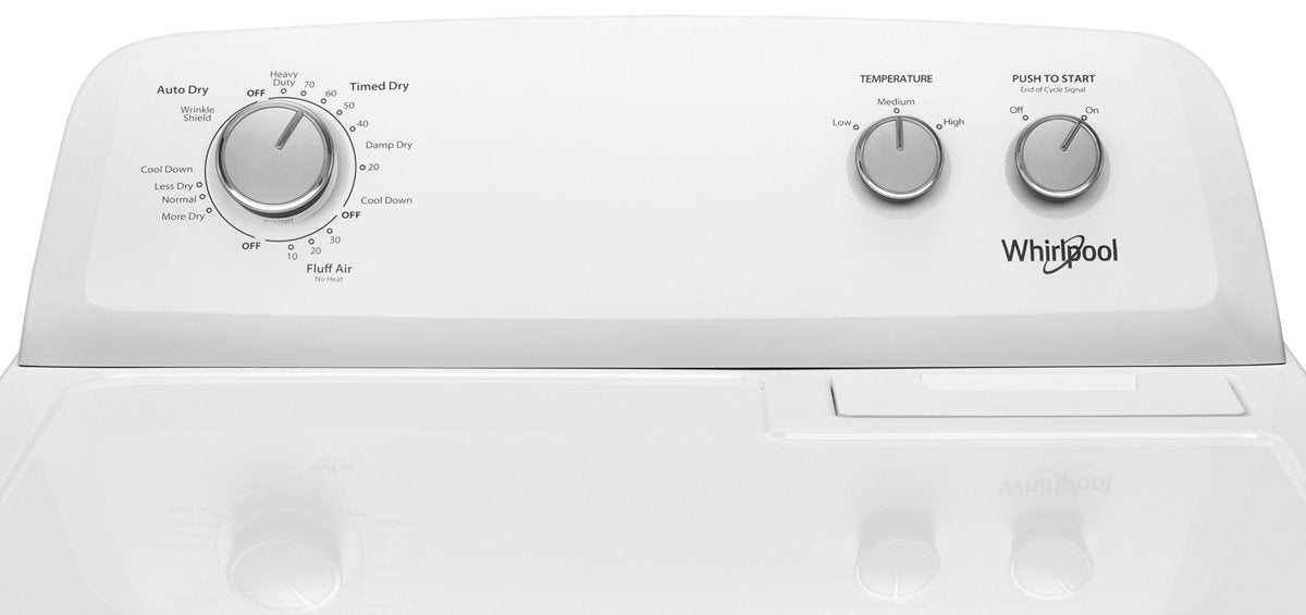 Whirlpool WED4850HW dryer control console