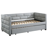 Ebbo - Twin Daybed With Trundle - Gray Fabric