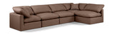 Indulge - Faux Leather 5 Piece Modular Sectional