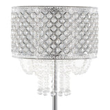 Droplet - 60" Floor Lamp - Polished Chrome And Clear Crystal Accents