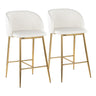 Fran - Fixed-Height Counter Stool (Set of 2) - Gold Metal Base
