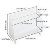 Kids Bookcase, Children Book Organizer Toy Storage Cabinet - White