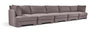 Hammond - Velvet Performance Fabric Upholstered 5 Piece Sofa
