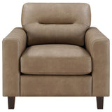 Scotland - Faux Leather Upholstered Track Arm Chair