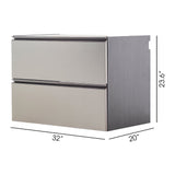 Nova Series - Wood Base Drawer Wall Mounted Garage Cabinet - Dark Gray