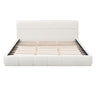 Upholstered Platform Bed Frame With Soft Boucle Headboard