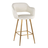 Margarite - 26" Fixed-Height Counter Stool - Gold Metal (Set of 2)