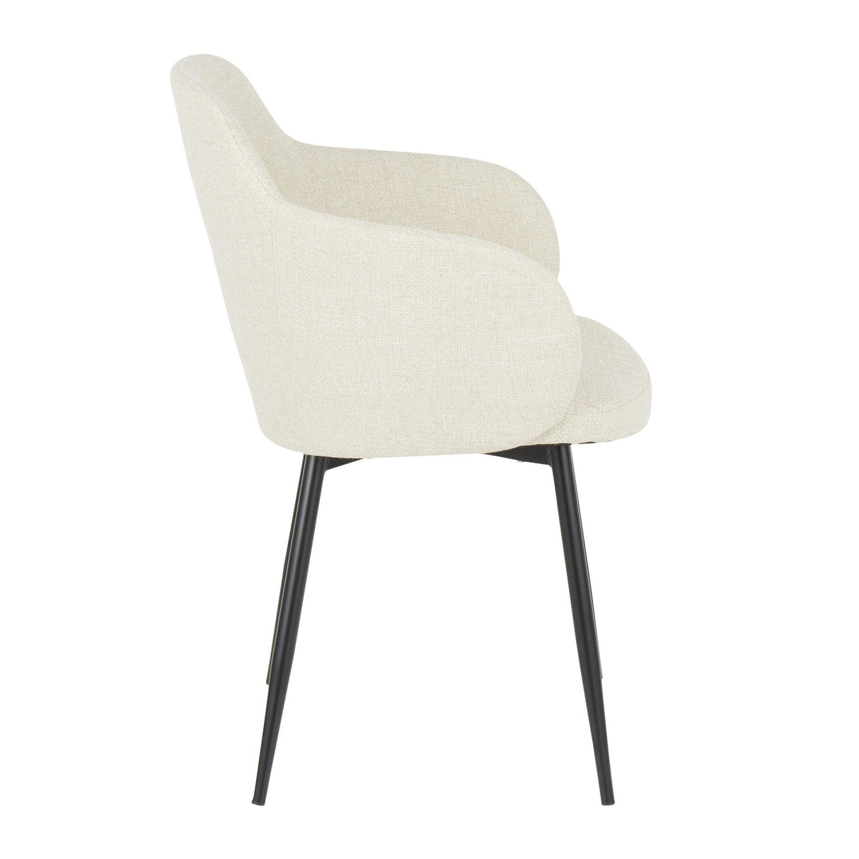 Boyne - Contemporary Accent Chair (Set of 2) - Black Metal Legs