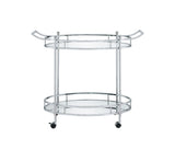 Jinx - Serving Cart - Clear Glass & Chrome