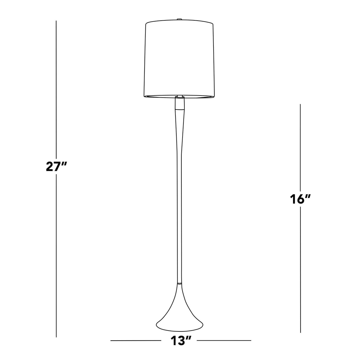 Marla - Metal Floor Lamp - Cast Iron, Clear Crystal, White Linen