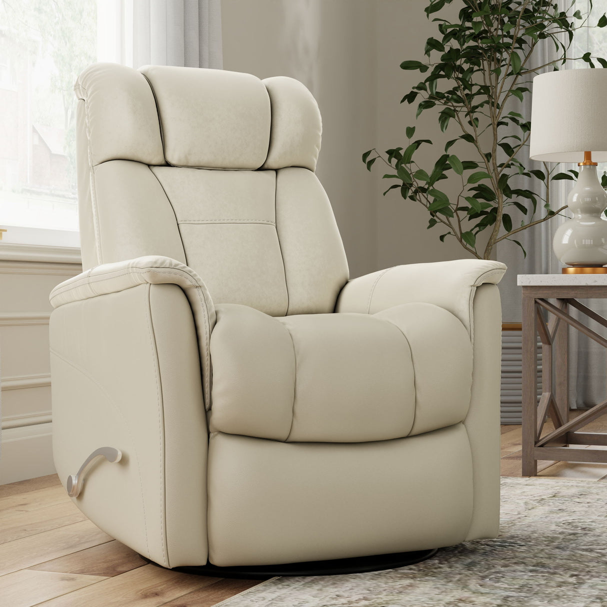 Bentley - Swivel Glider Recliner With Manual Adjustable Headrest & Footrest