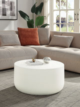 Dustan - Natural Coffee Table - White