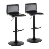 Mara - Adjustable Barstool (Set of 2) - Black Metal