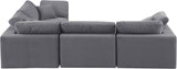 Comfy - 4 Piece Velvet Modular Sectional