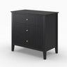 Fluted 3 Drawer Nightstand With Soft Close Slides